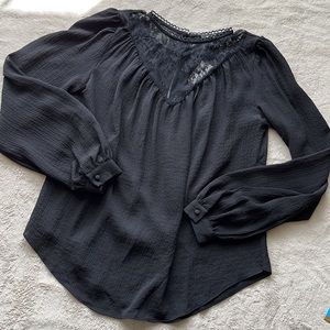 RW & CO Black Lace Blouse